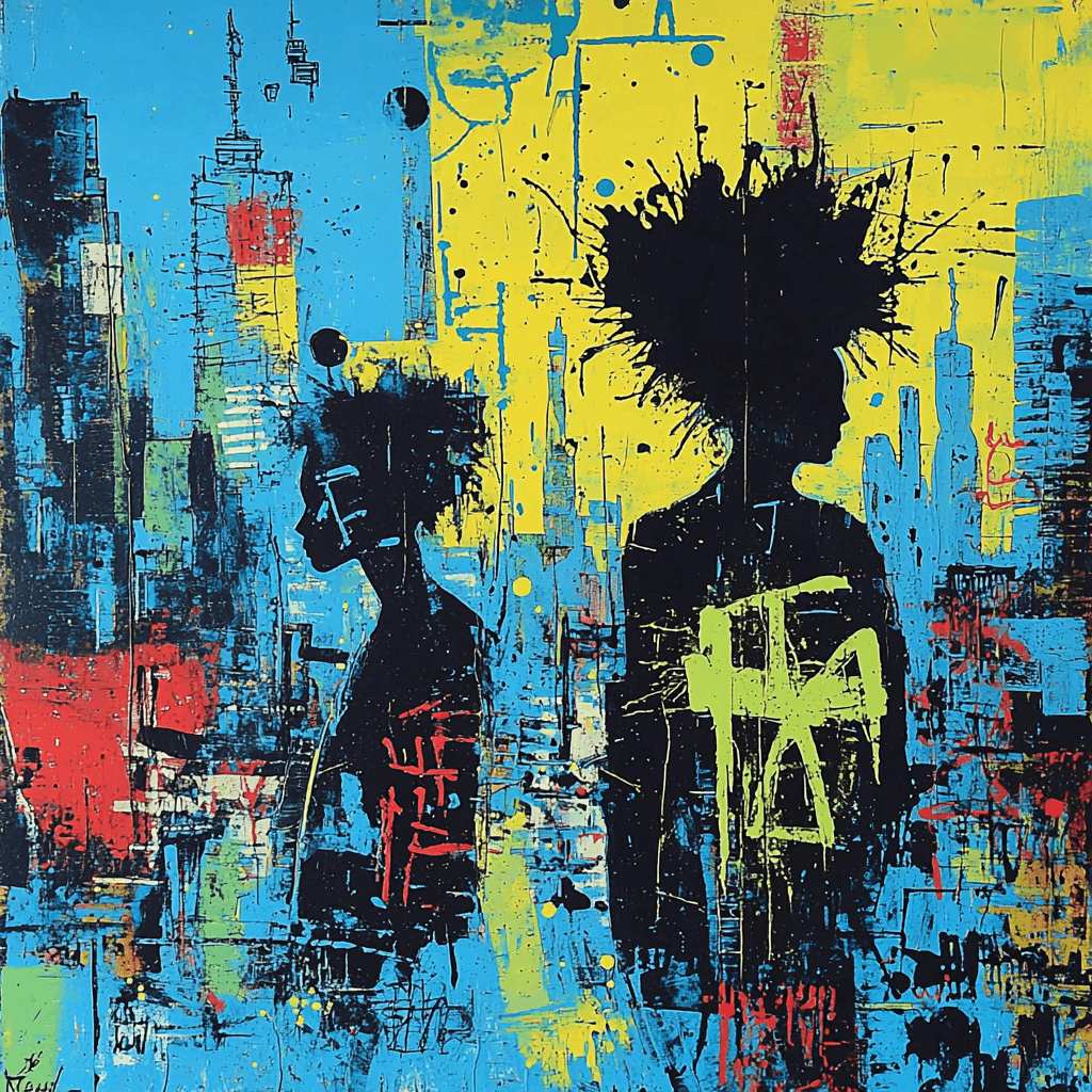 Jean-Michel Basquiat Inspired Whimsical Urban Serenade Numbered Painting Kits