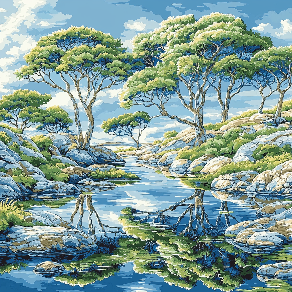 Michelangelo Inspired Celestial Reflection Of Nature Painting By Numbers Kit