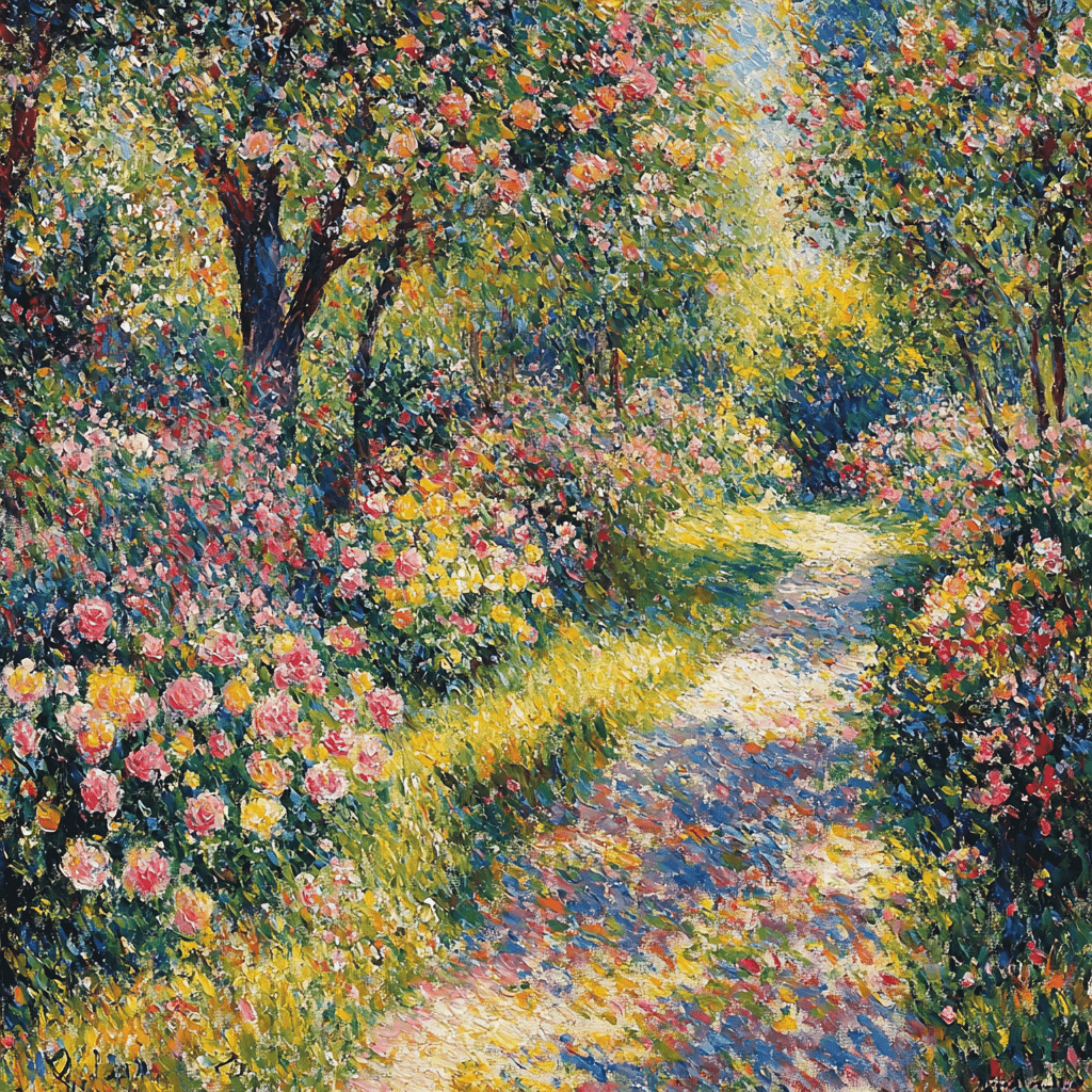 Pierre-Auguste Renoir Inspired Vibrant Garden Dance Numbered Painting Kits