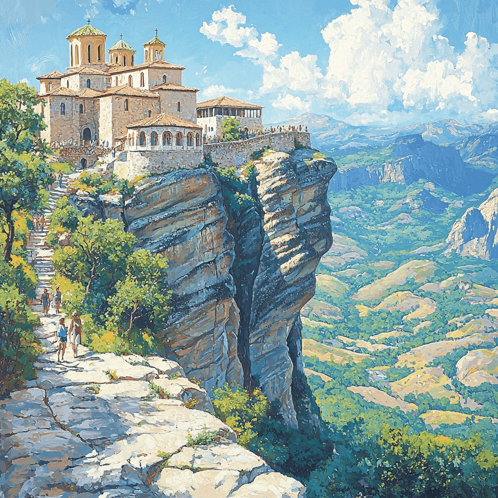 Greece's Meteora Monasteries DIY Paint By Numbers