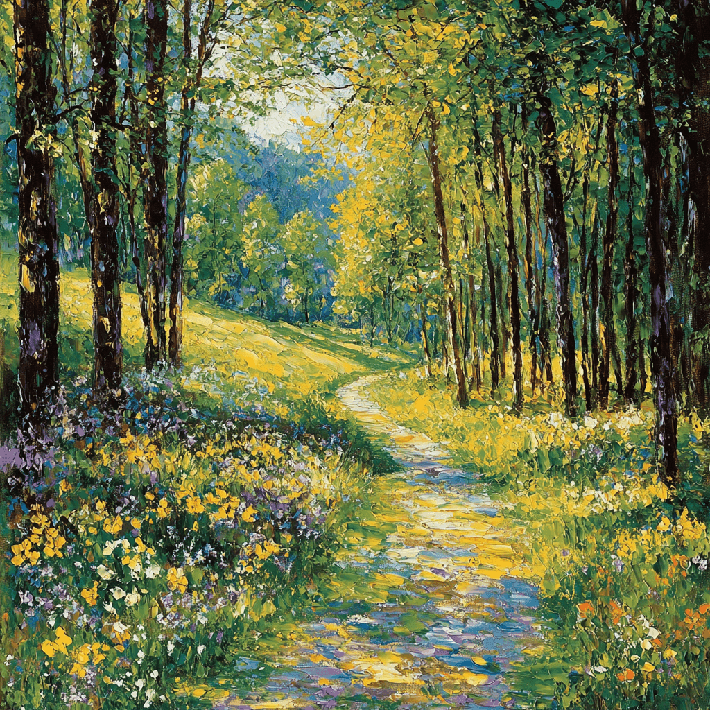 Claude Monet Inspired Forest Dreams Paint By Color