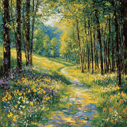 Claude Monet Inspired Forest Dreams Paint By Color