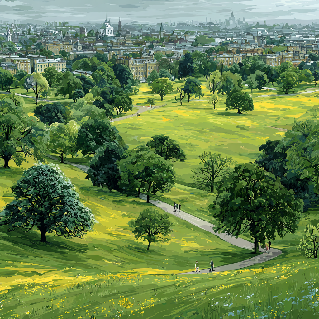 Phoenix Park Urban Meadows Dublin Ireland Paint by numbers art