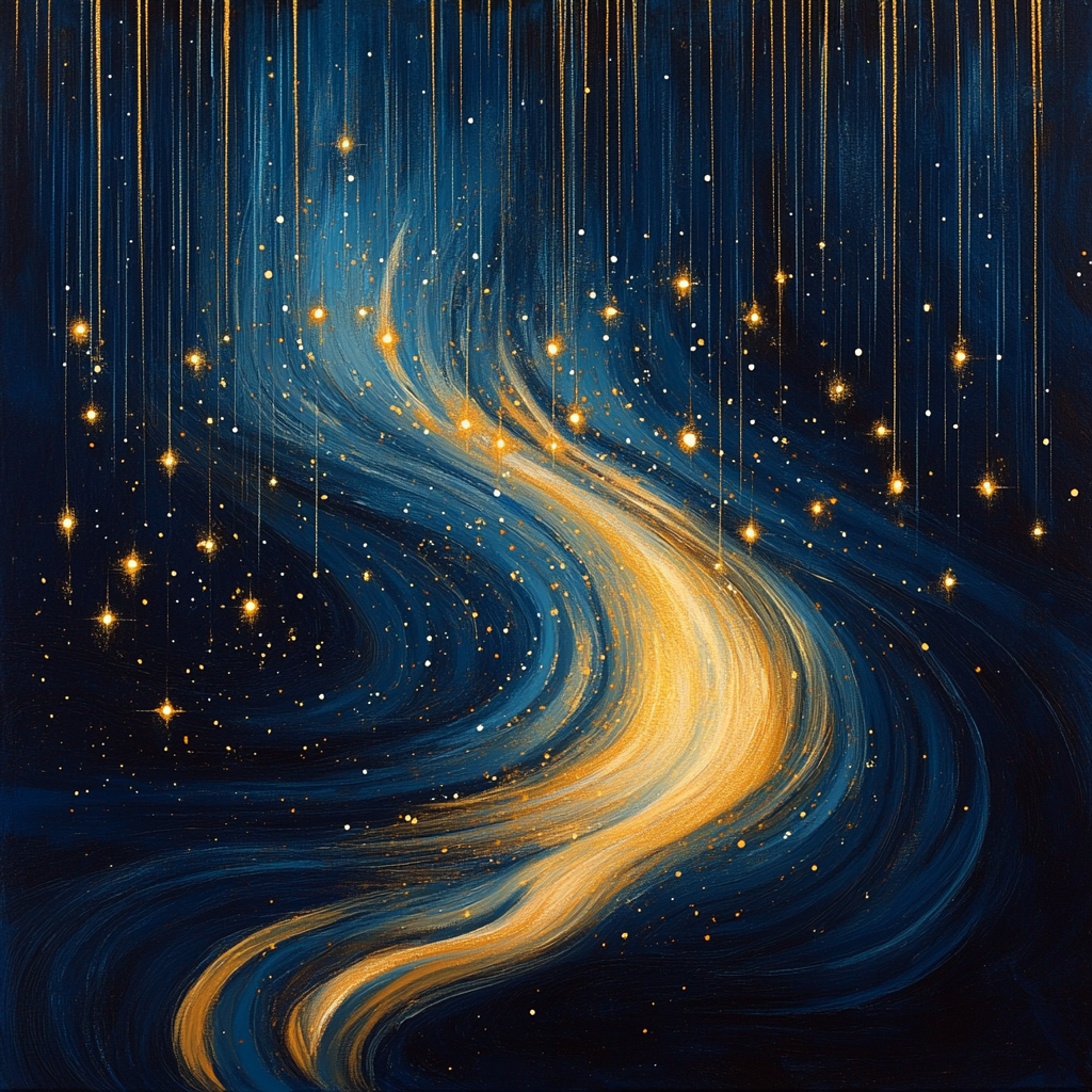 Jackson Pollock Inspired Celestial Whirl Of Color paint by color