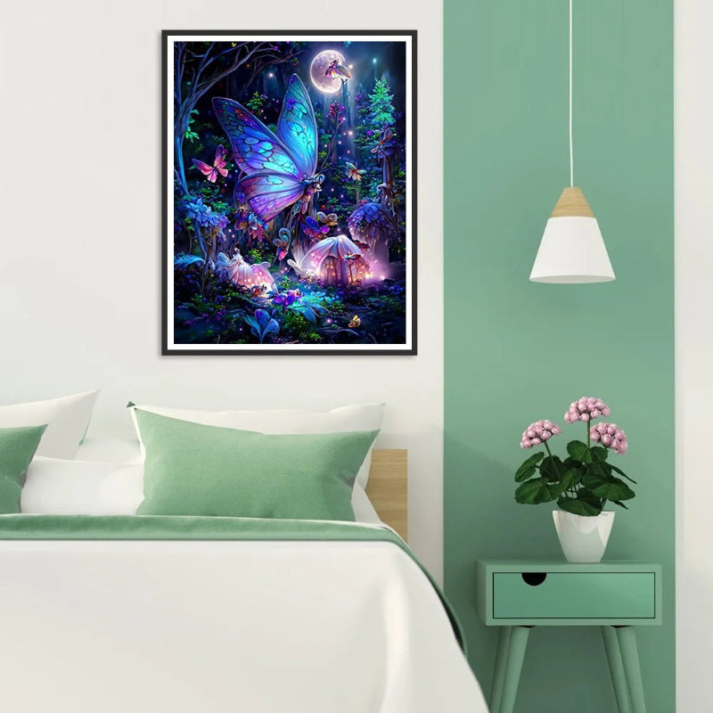 Enchanted Forest Butterfly Glow Paint By Number Kit
