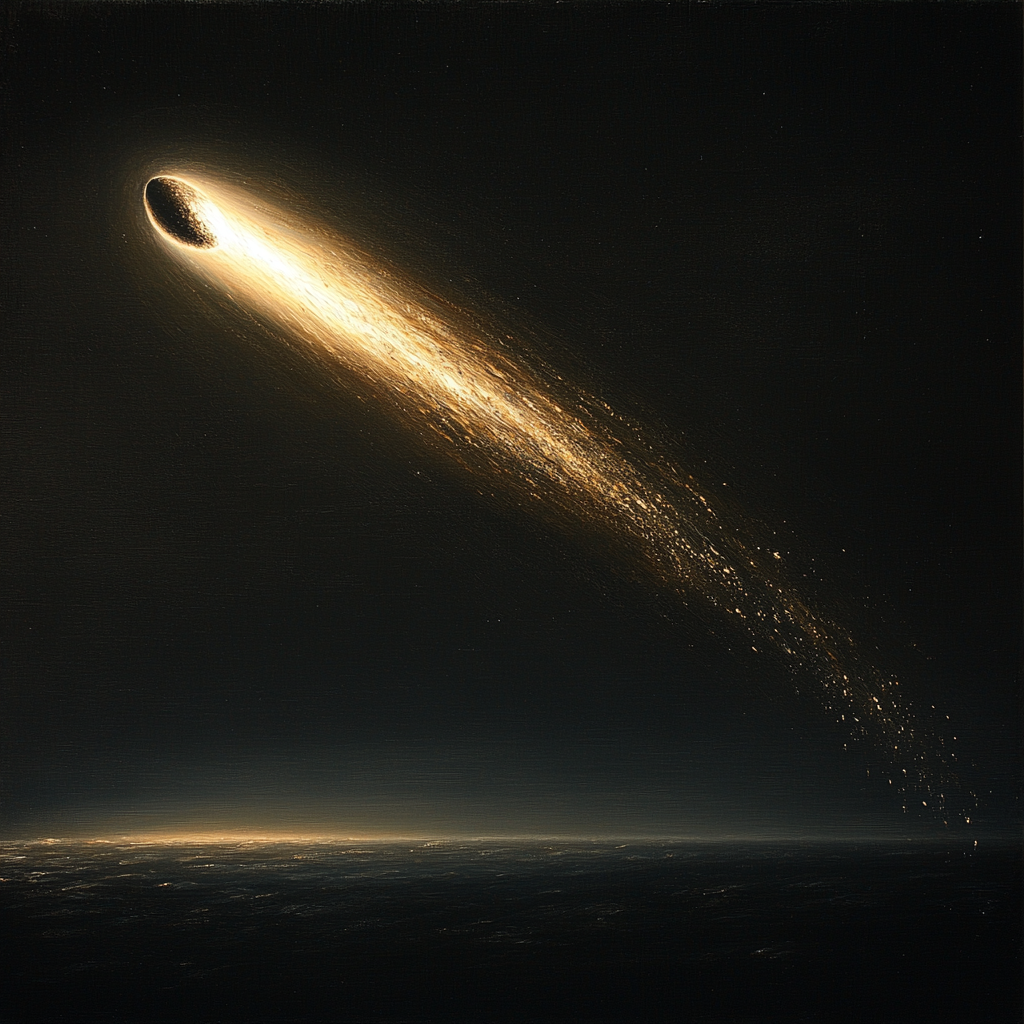Caravaggio Inspired Celestial Comet paint by numbers