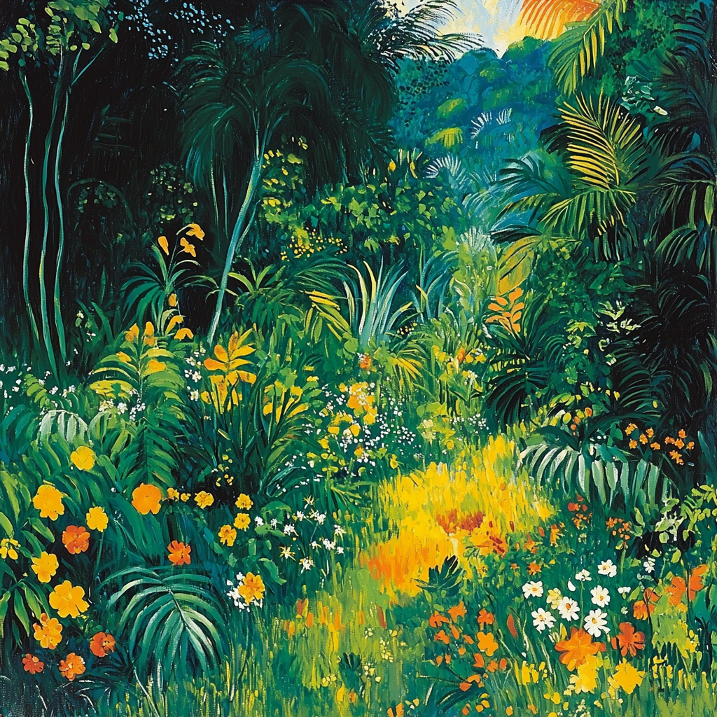 Henri Rousseau Inspired Jungle Hues Numbered Painting Kits