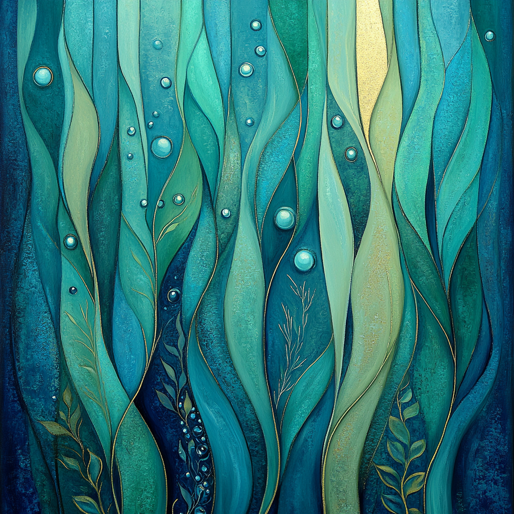 Alphonse Mucha Inspired Kelp Symphony Chorus paint by numbers