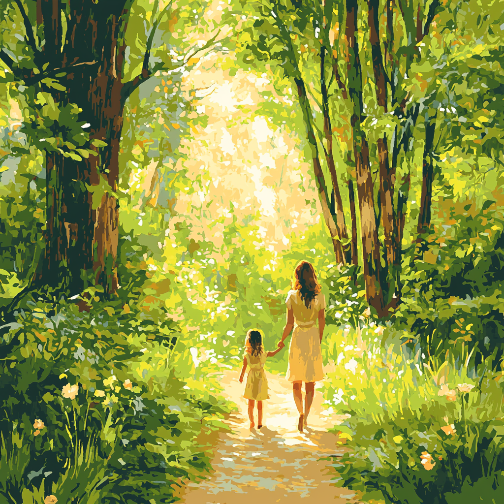 Hand In Hand On The Trail Painting By Numbers Kit