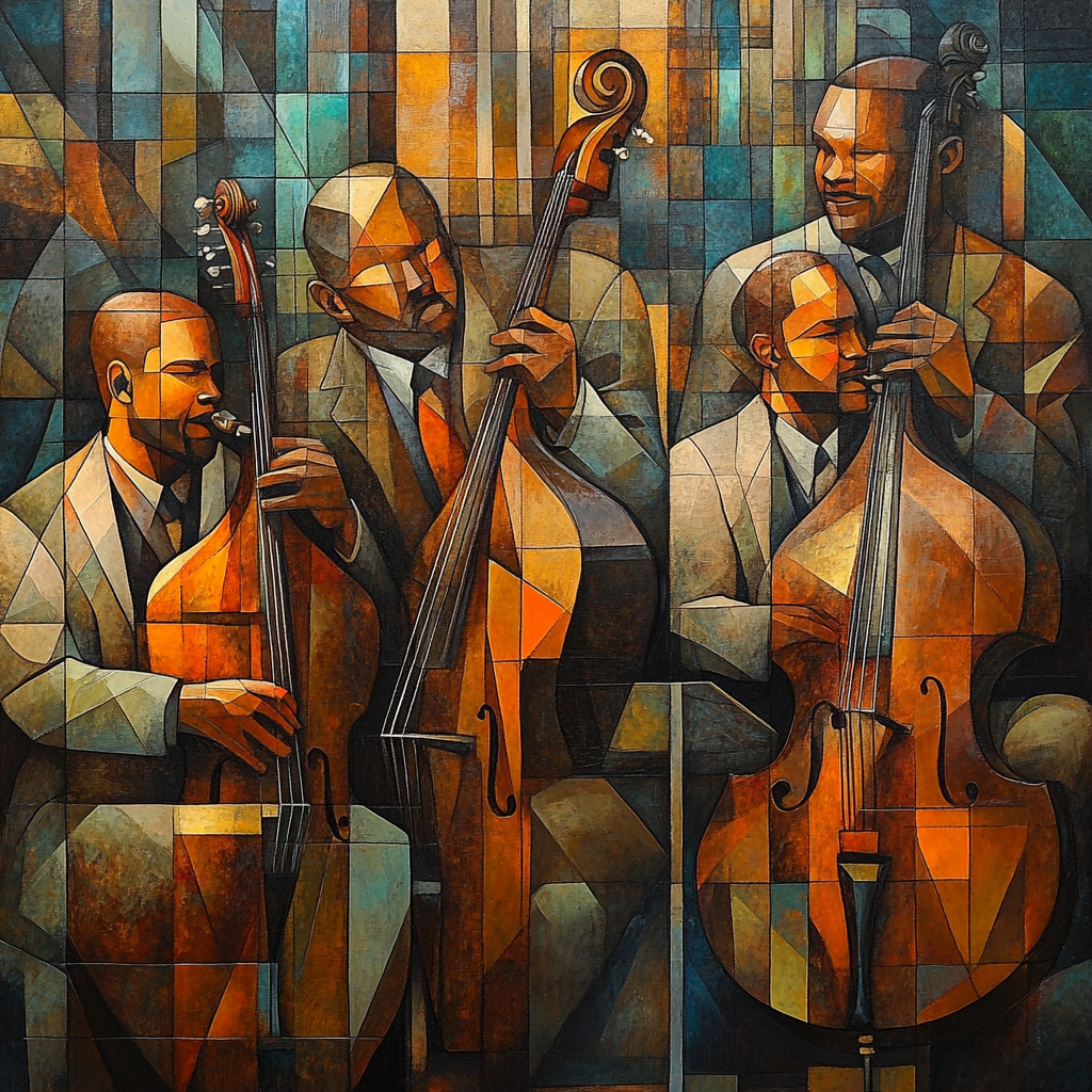 Picasso Inspired Jazz Musicians paint by color