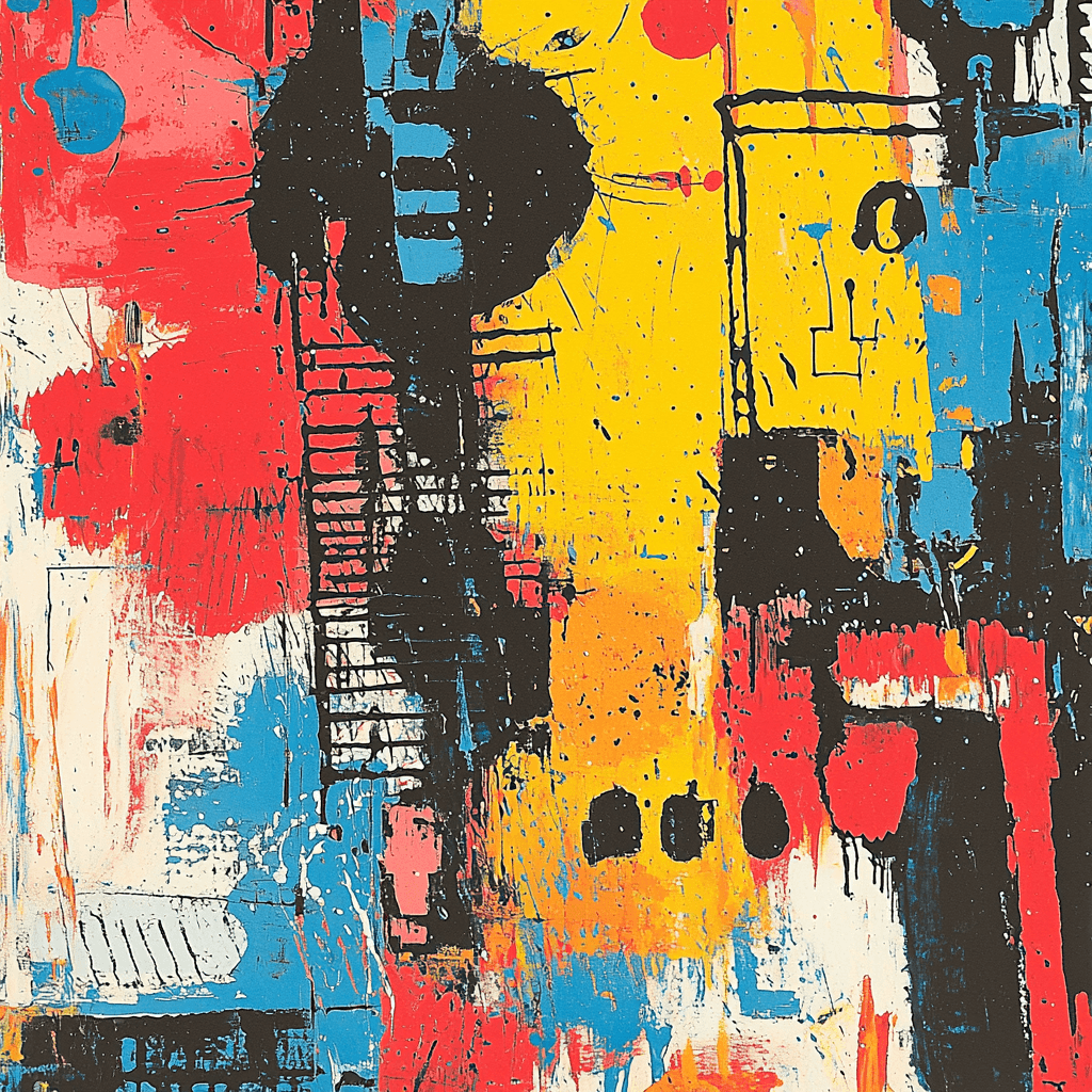 Jean-Michel Basquiat Inspired City In Motion Numbered Painting Kits
