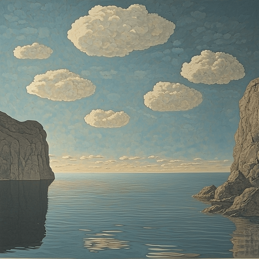 Rene Magritte Inspired Magritte's Surrealistic Seascapes Paint By Color