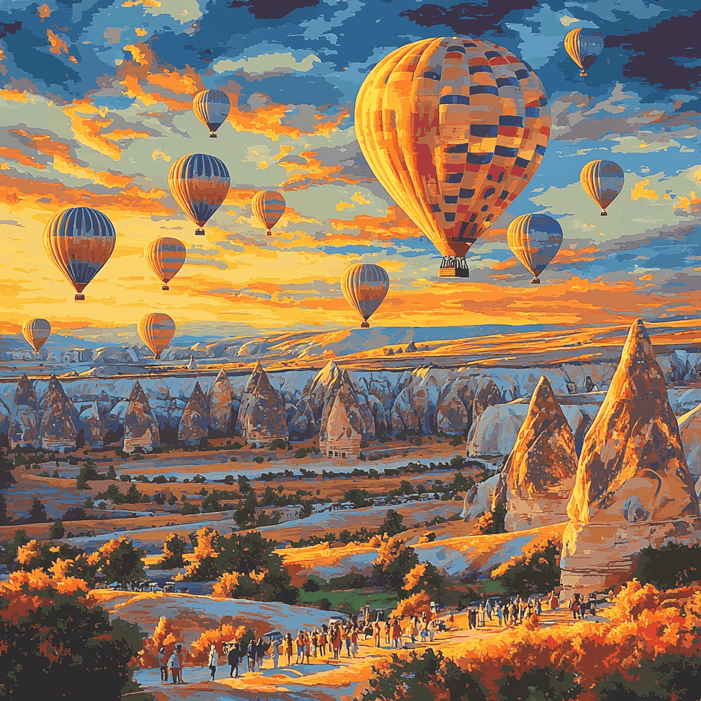 Cappadocia's Hot Air Balloon Ride DIY Paint By Numbers