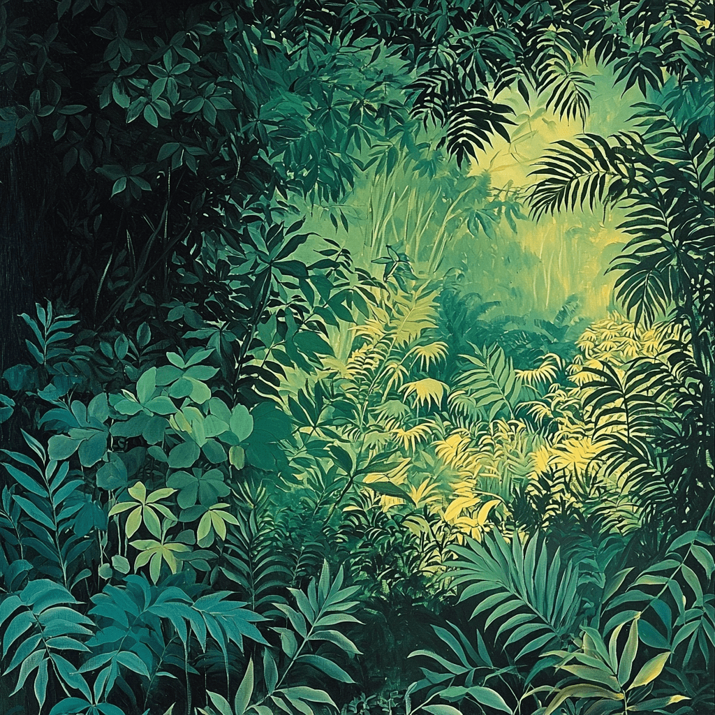 Henri Rousseau Inspired Lush Jungle Escape Paint By Numbers Art
