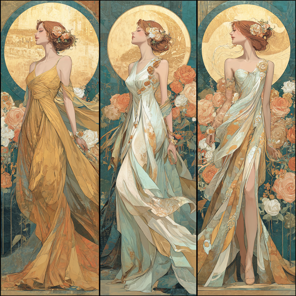 Botticelli Inspired Moonlit Garden paint by color
