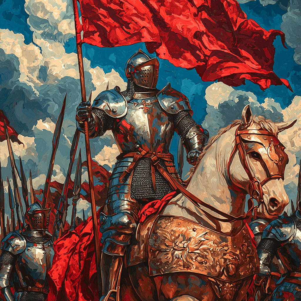 Raphael Inspired Medieval Knights' Valor Painting Number Kit
