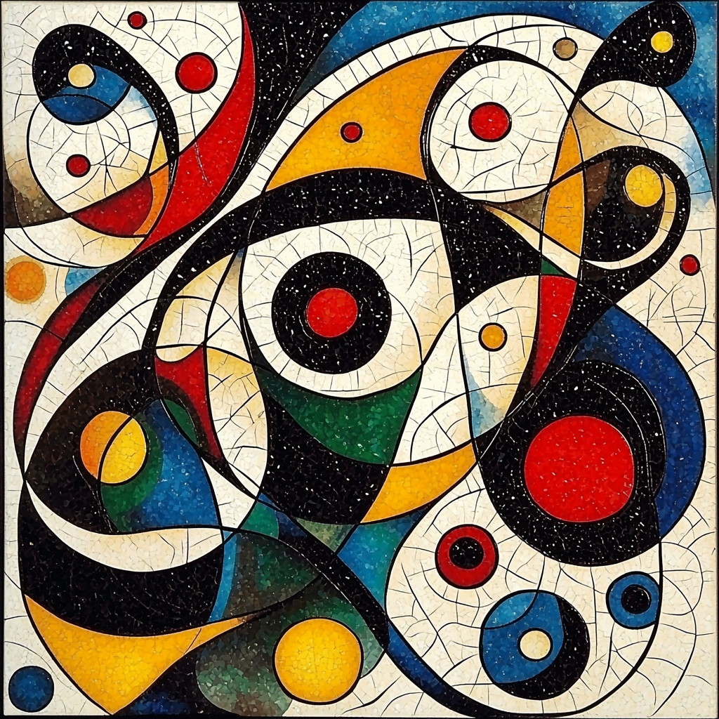 Joan Miró Inspired Fluid Visions Paint By Numbers Art