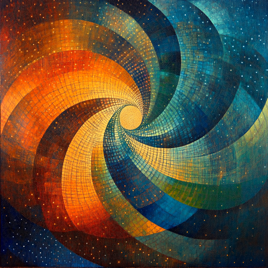 Georges Seurat Inspired Chromatic Geometry Number painting