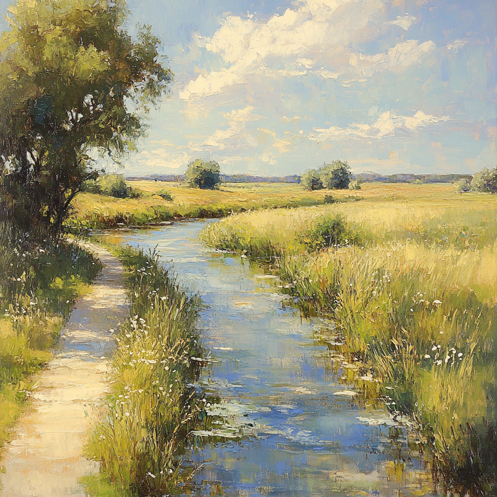 Pissarro Inspired Riverside Walk painting number kit