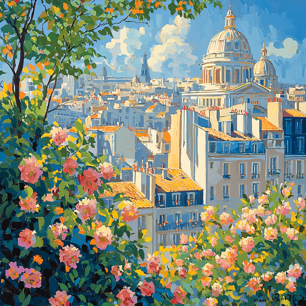 Édouard Manet Inspired Blooming City Life Painting By Numbers Kit