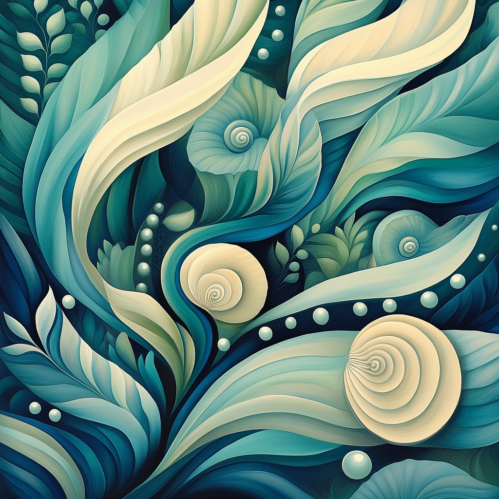 Alphonse Mucha Inspired Oceanweed Symphony Paint by numbers kits