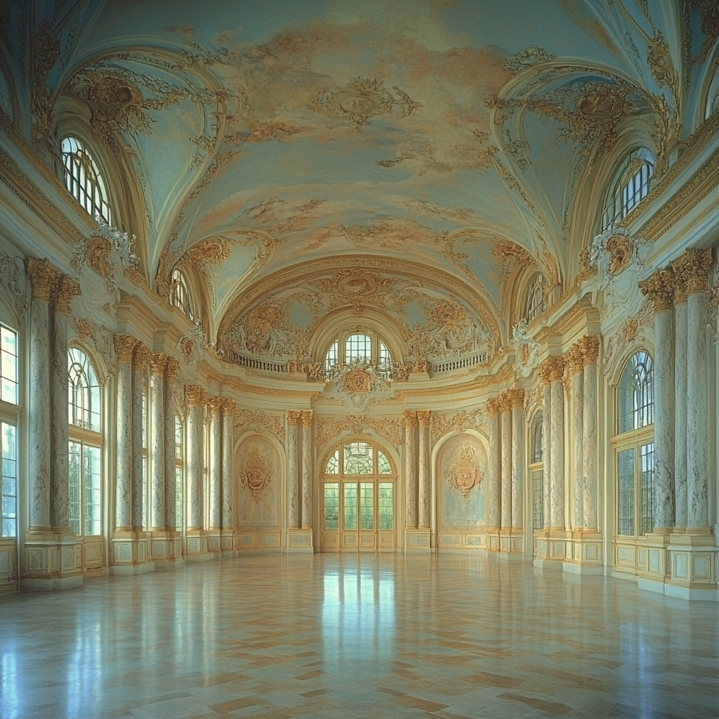 Raphael Inspired Renaissance Architectural Interior Paint by numbers art