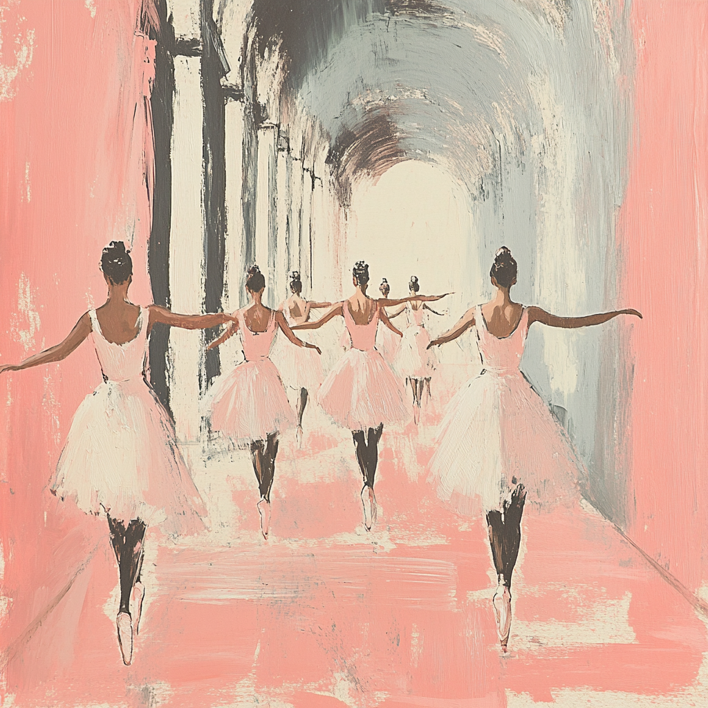 Degas Inspired Dance Corridor DIY paint by numbers