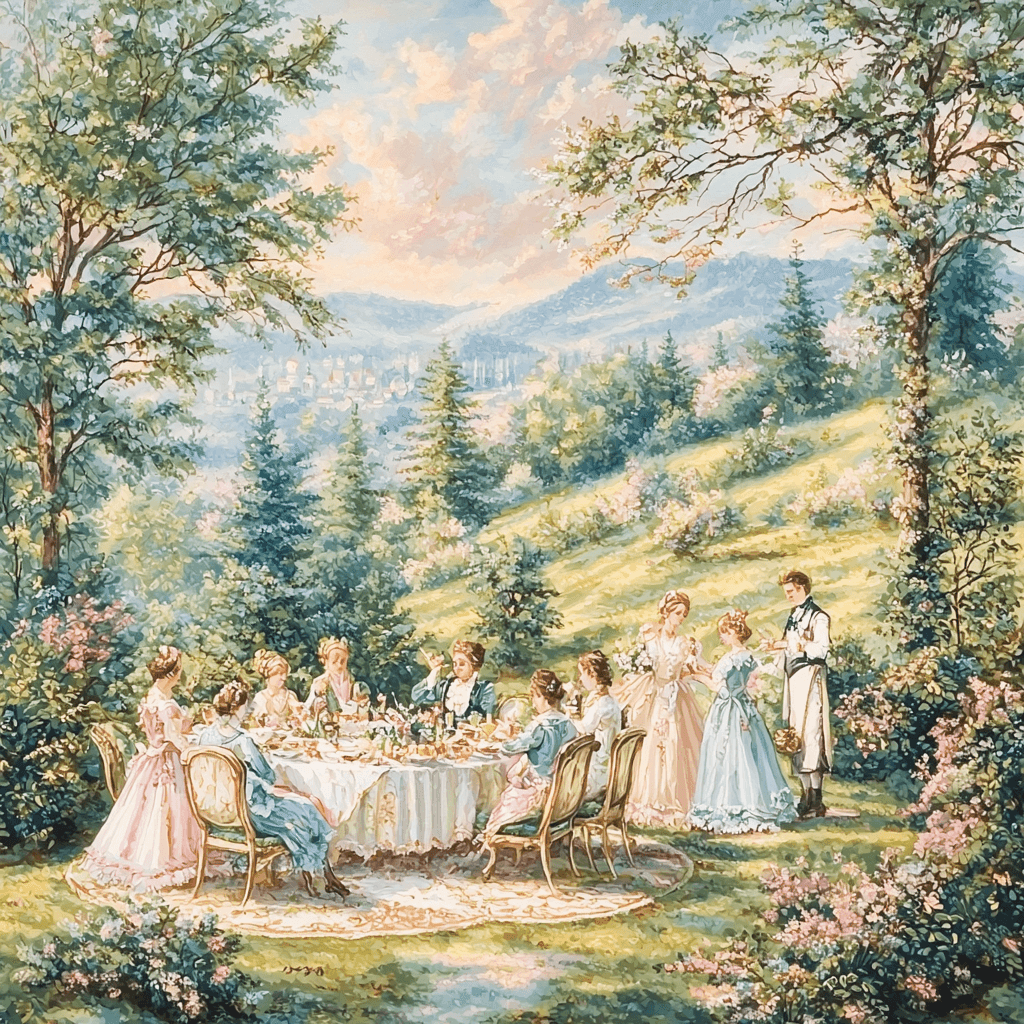 Fragonard Inspired Rococo Garden Party - DIY Painting By Numbers Kit