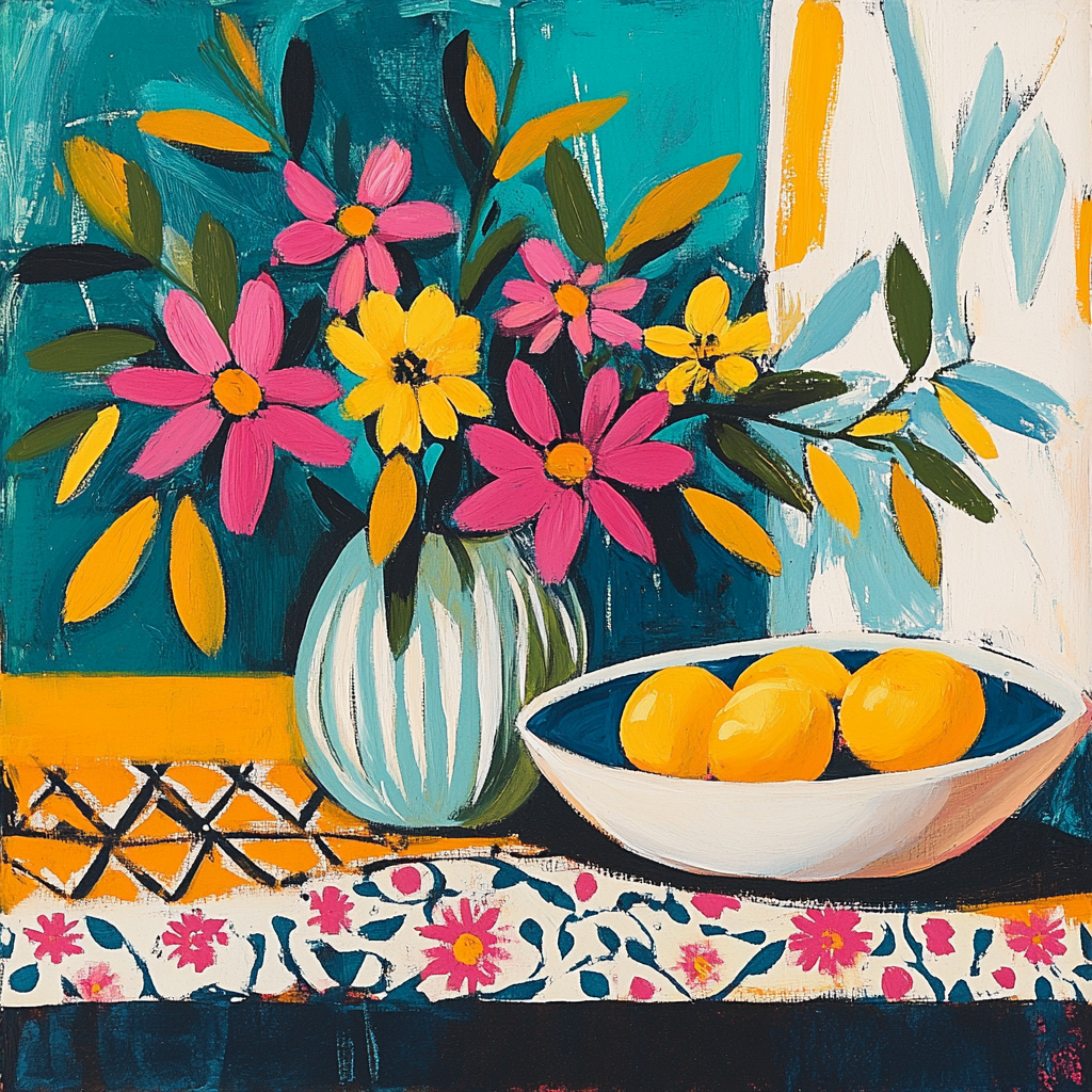 Matisse Inspired Floral Still Life Painting by numbers kit