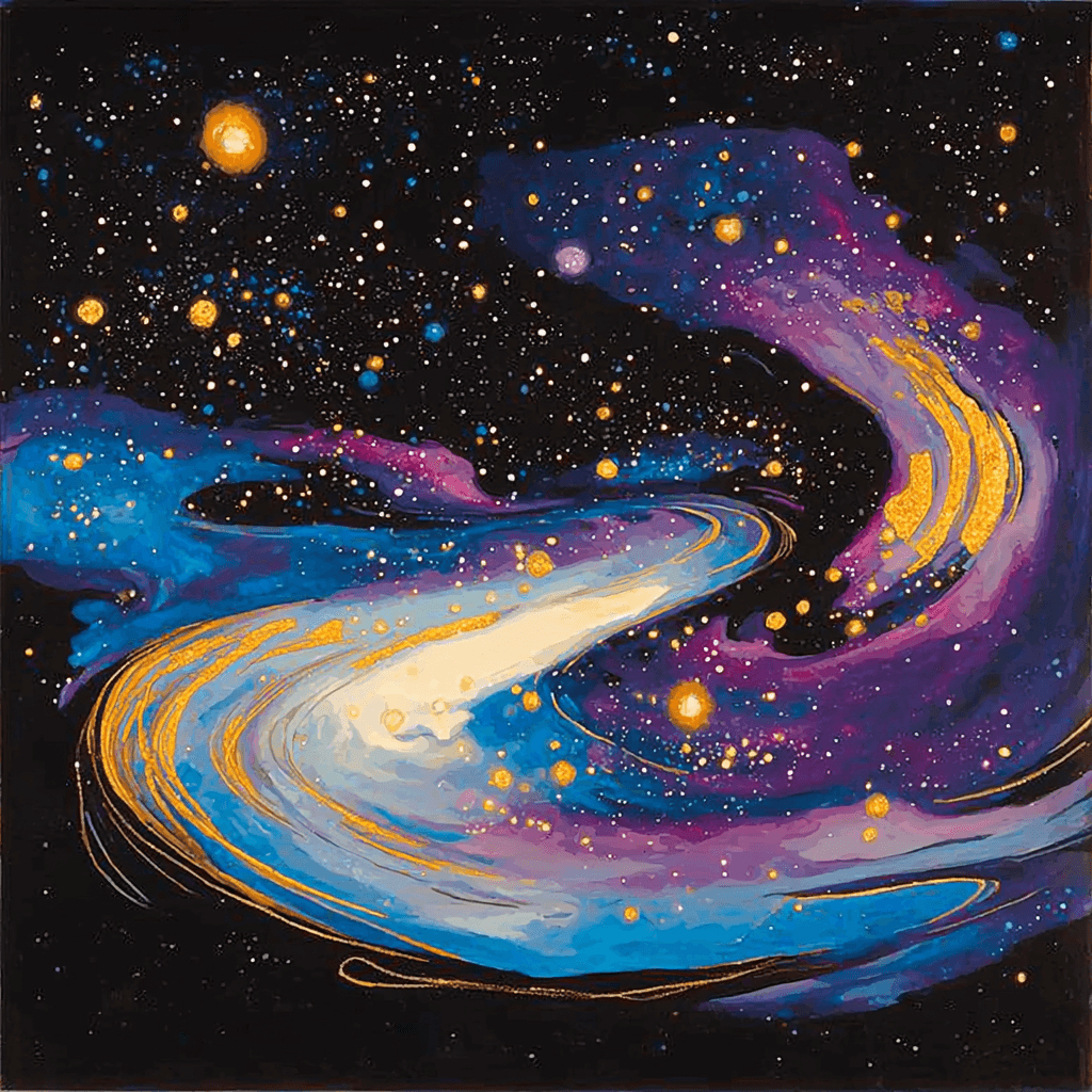 Wassily Kandinsky Inspired Ethereal Galaxies Paint By Numbers