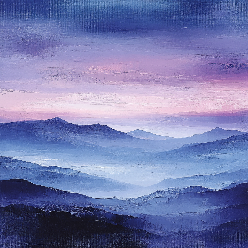 Jean-Paul Riopelle Inspired Ethereal Mountain Skies Numbered painting kits