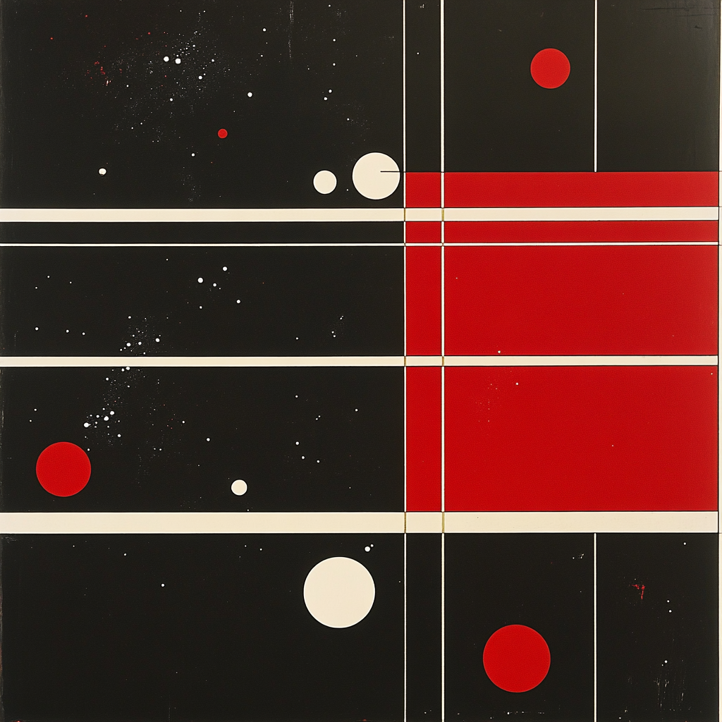 Kazimir Malevich Inspired Cosmic Grid paint by numbers