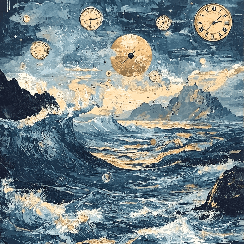 Salvador Dalí Inspired Surreal Ocean Waves Painting By Numbers Kit