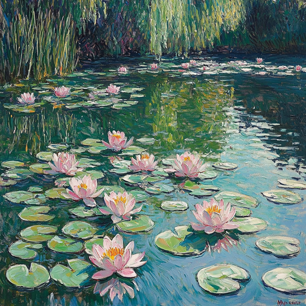 Claude Monet Inspired Water Lily Pond Painting by numbers kit