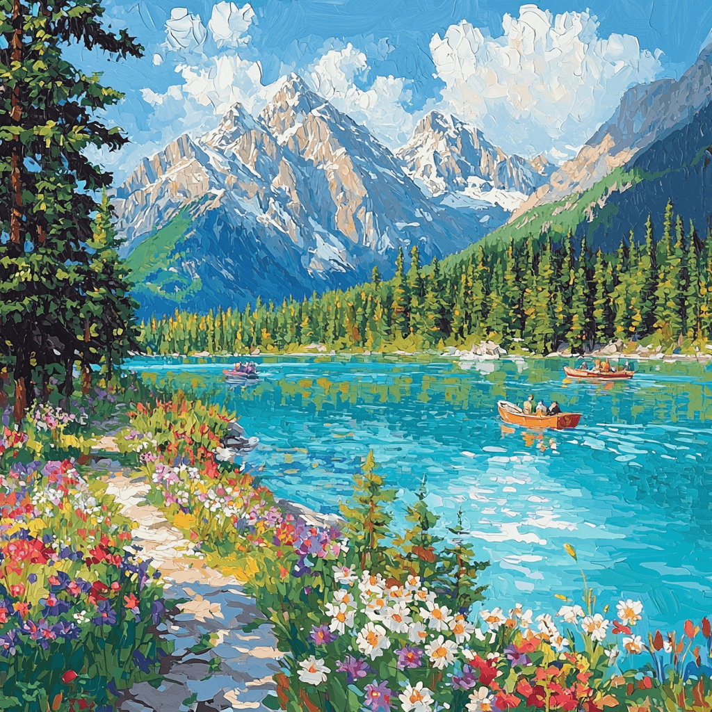 Lake Louise DIY Paint By Numbers