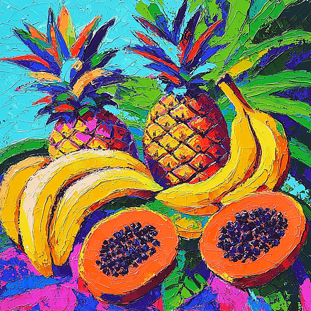 Henri Matisse Inspired Tropical Fruits Symphony Painting Number Kit