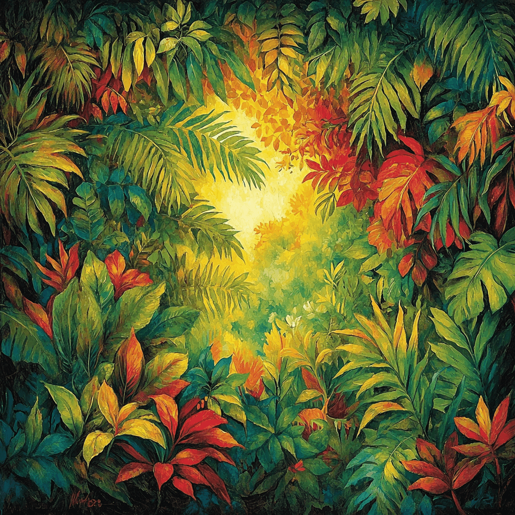 Henri Rousseau Inspired Electric Jungle DIY Paint By Numbers