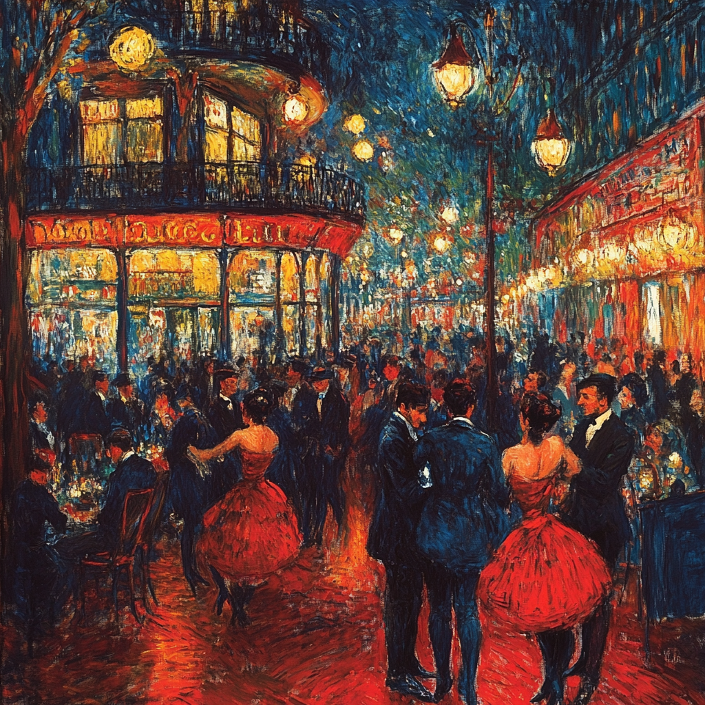 Henri Toulouse-Lautrec Inspired Parisian Cabaret paint by number