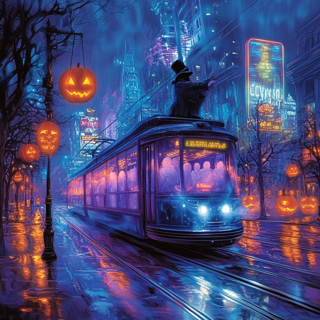 Ghost Train Boulevard Paint by numbers kits