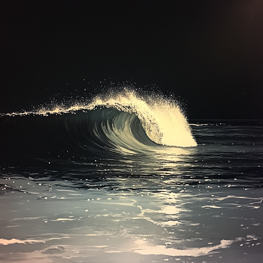 Caravaggio Inspired Oceanic Wave Crest painting number kit