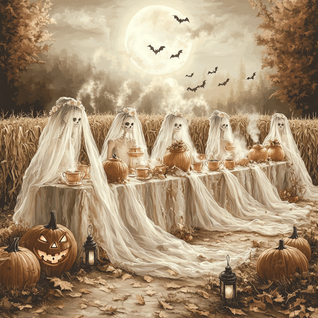 Harvest Moon Tea With Bone Brides Painting by numbers kit