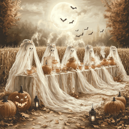 Harvest Moon Tea With Bone Brides Painting by numbers kit