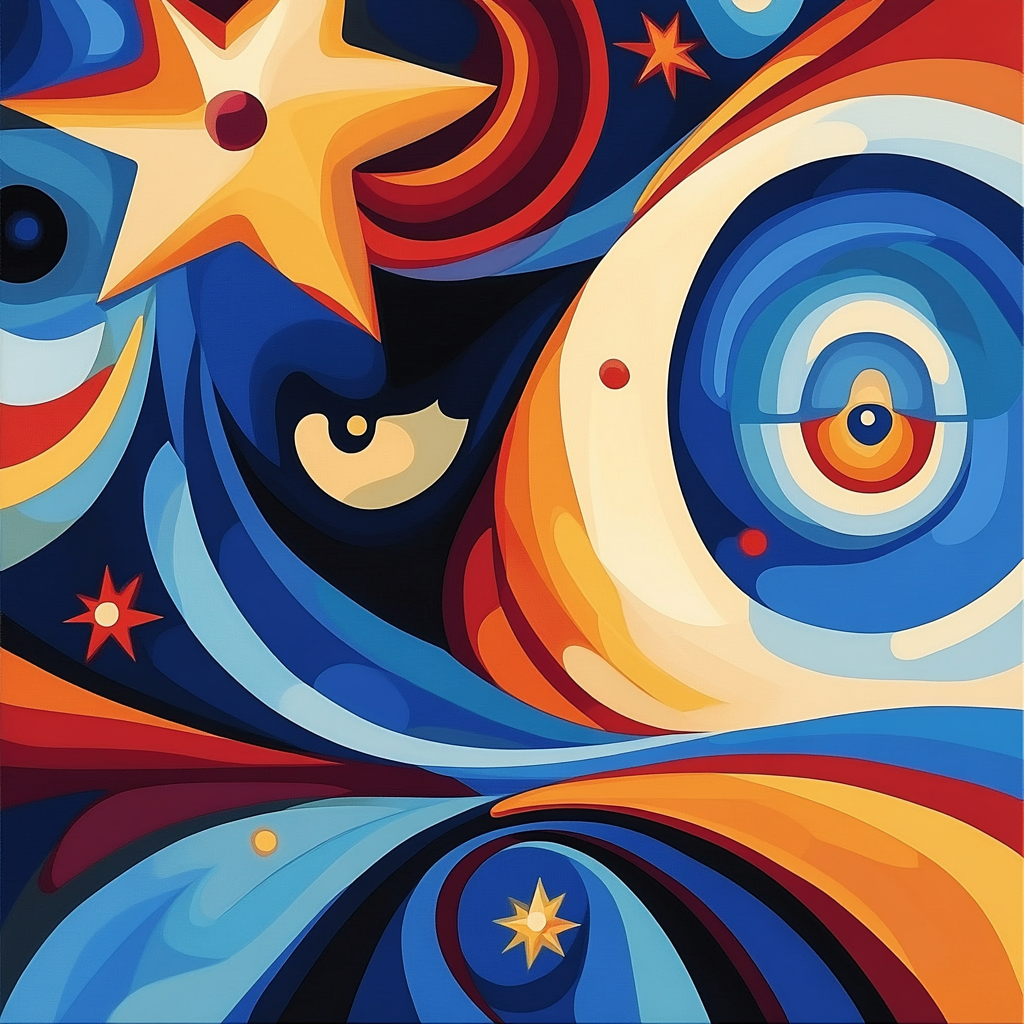 Joan Miró Inspired Cosmic Dreams Paint by numbers art