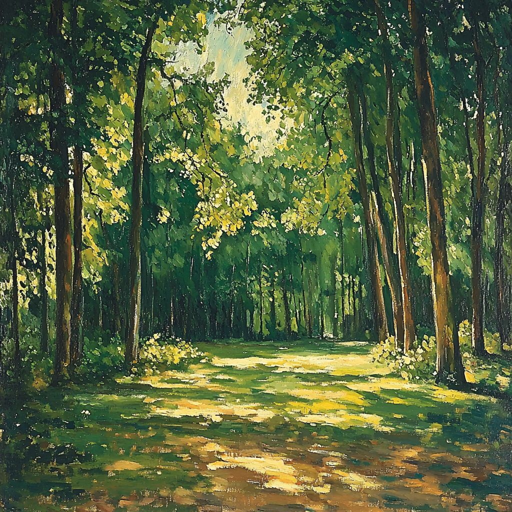 Paul Cézanne Inspired Essence Of Forest Shadows Paint By Color