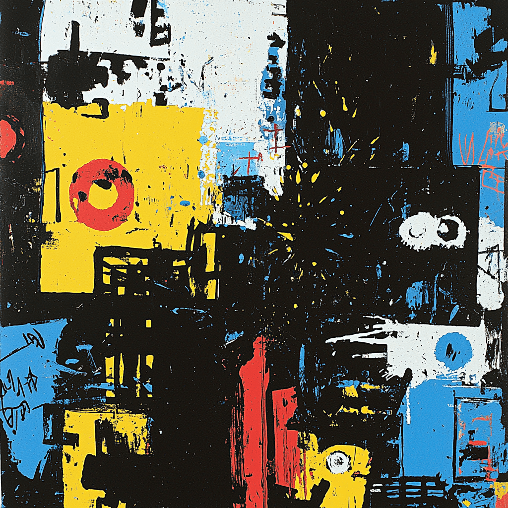 Jean-Michel Basquiat Inspired Fragmented Identities Painting Number Kit