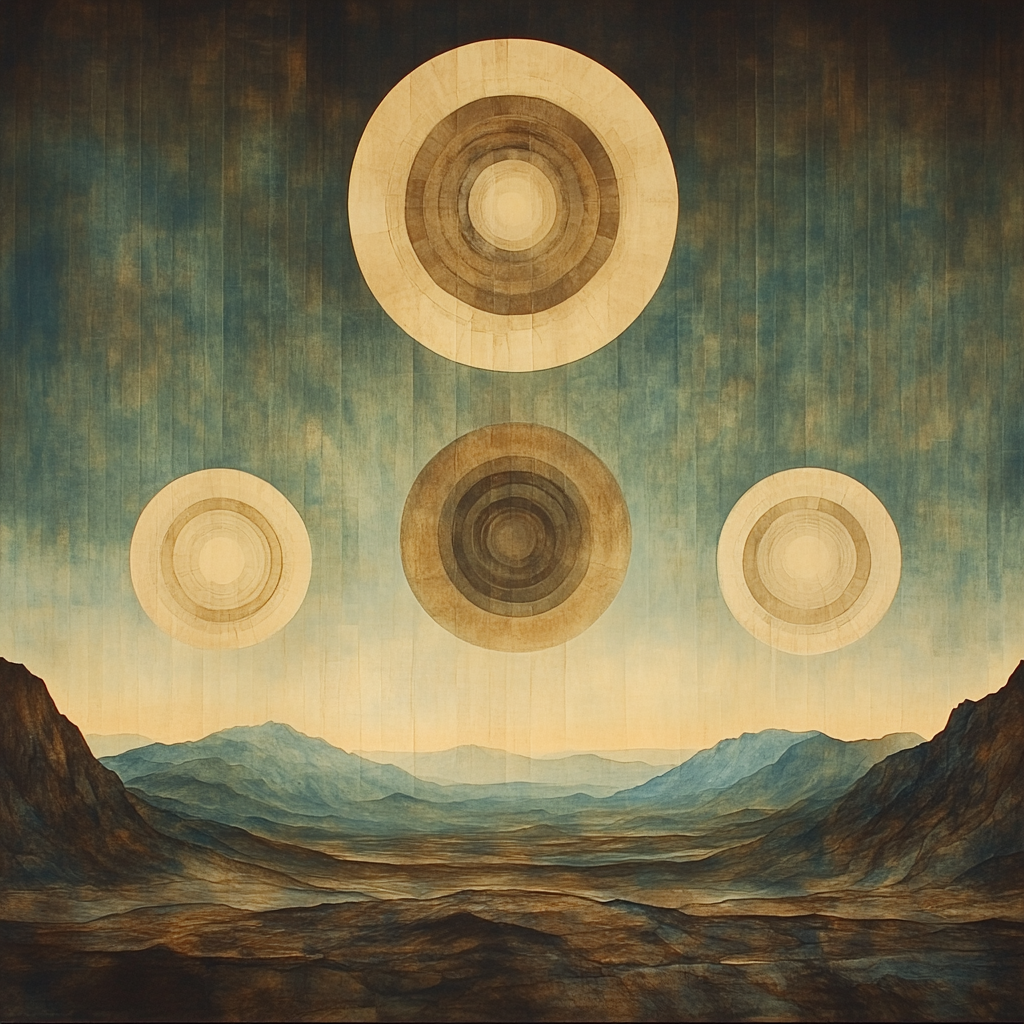 Max Ernst Inspired Fossil Sky Paint by numbers art