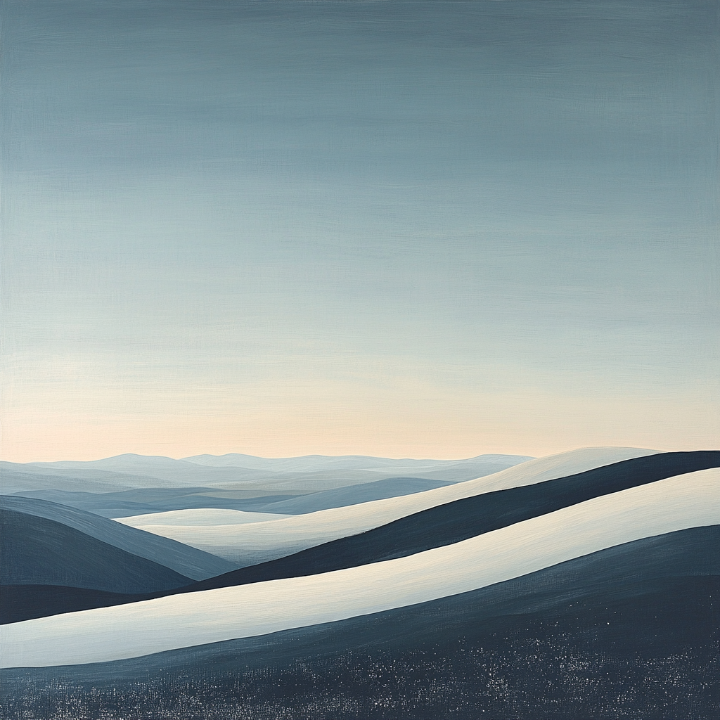 Hiroshige Inspired Snow On Quiet Ridge DIY paint by numbers