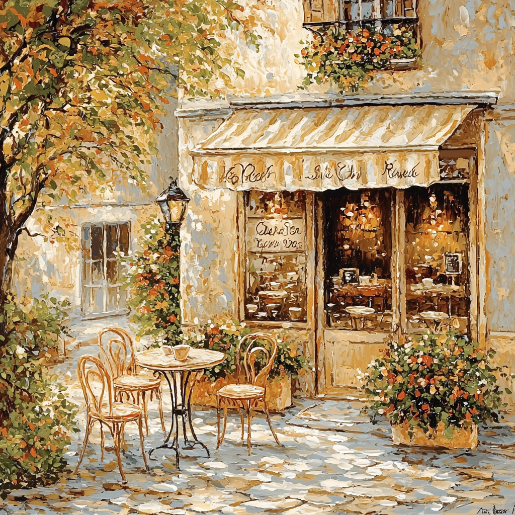 Pierre-Auguste Renoir Inspired Elegant European Café Painting By Numbers Kit
