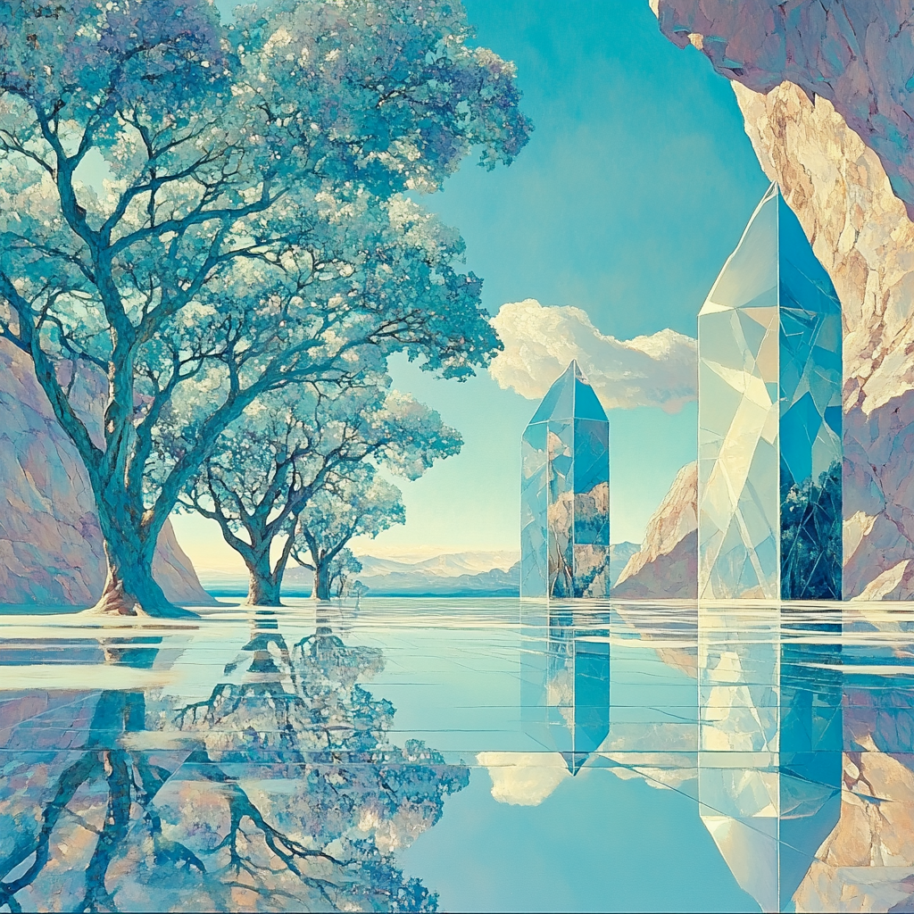 Yves Tanguy Inspired Crystal Forest Paint by numbers kits