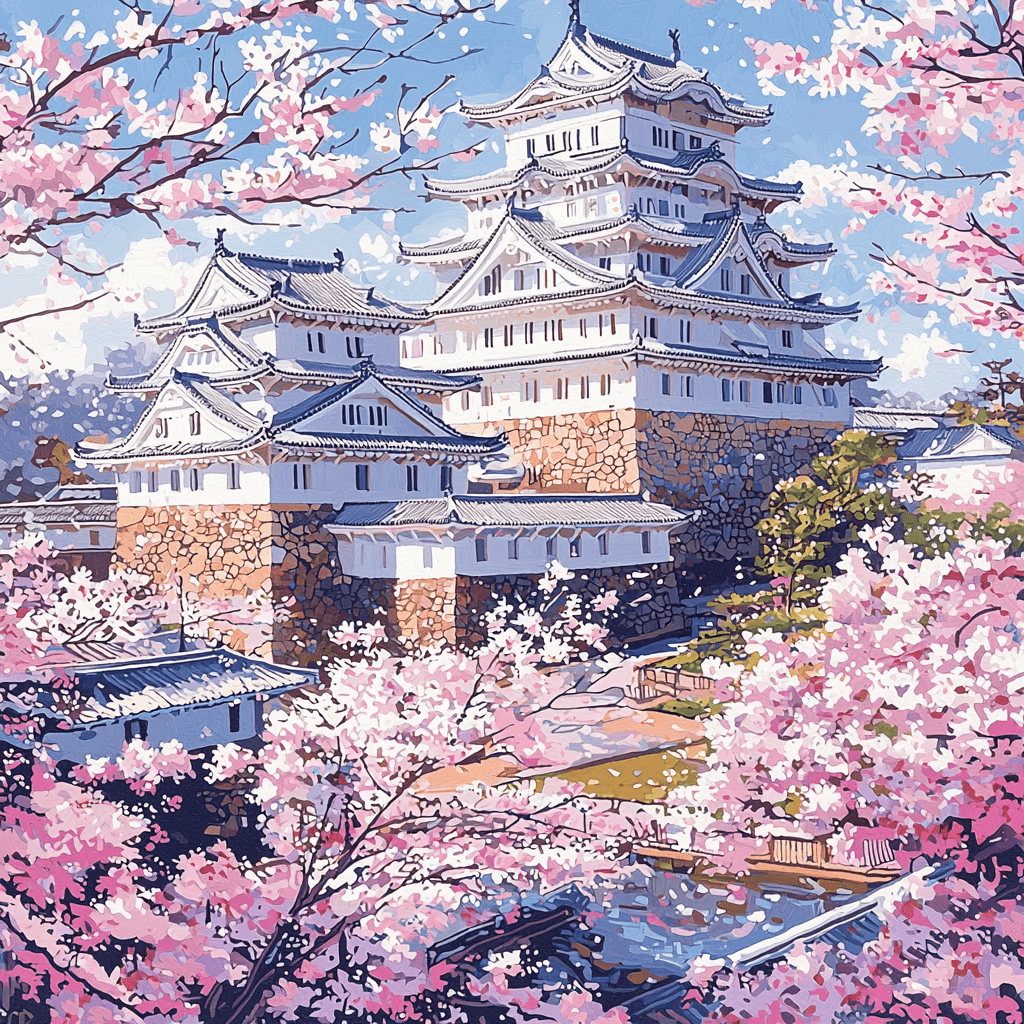 Himeji Castle Numbered Painting Kits